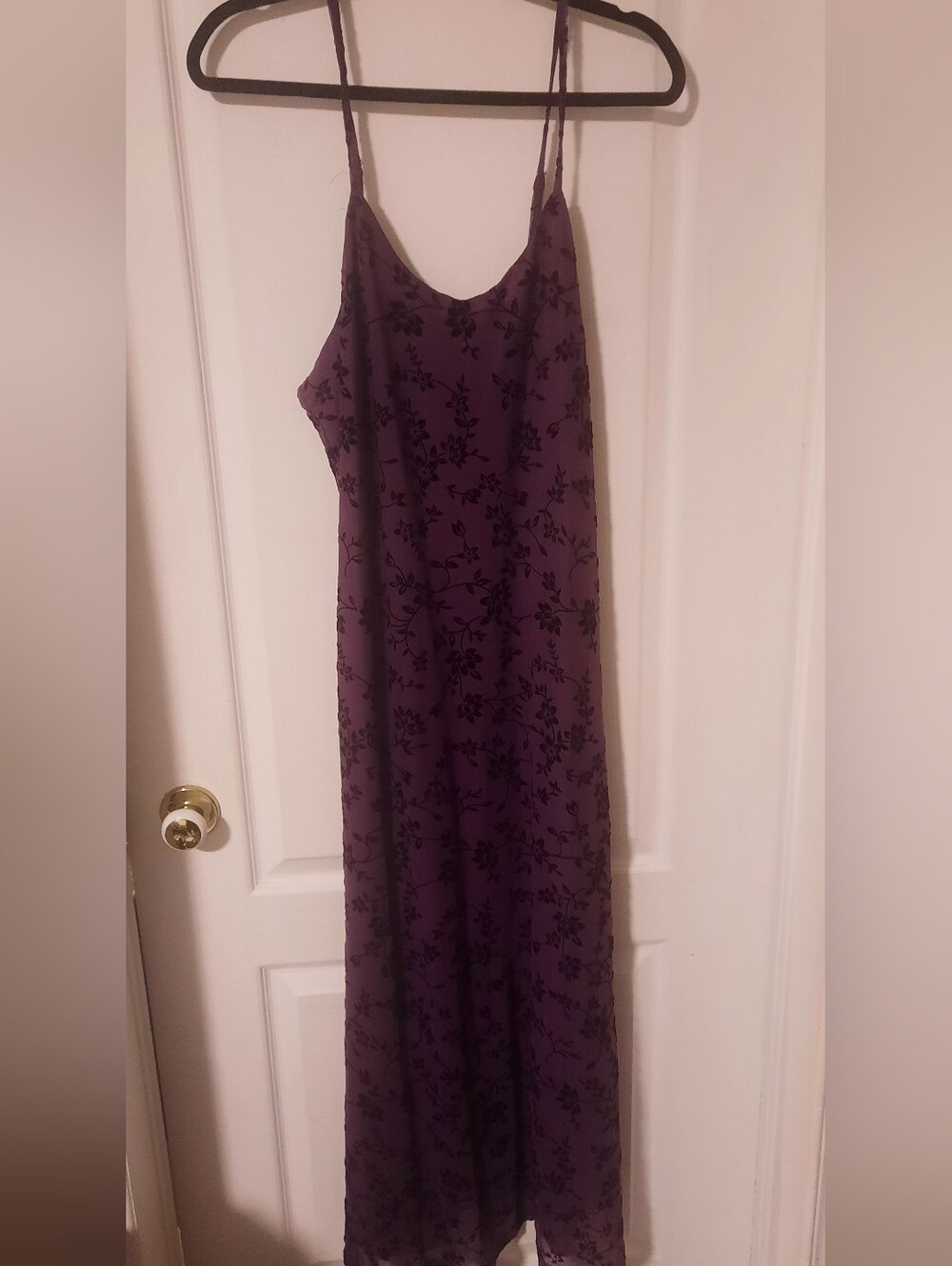 Purple Floral Slip Maxi Dress